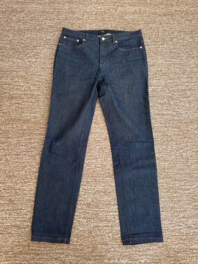 APC Men's Dark Blue Straight-Leg Jeans